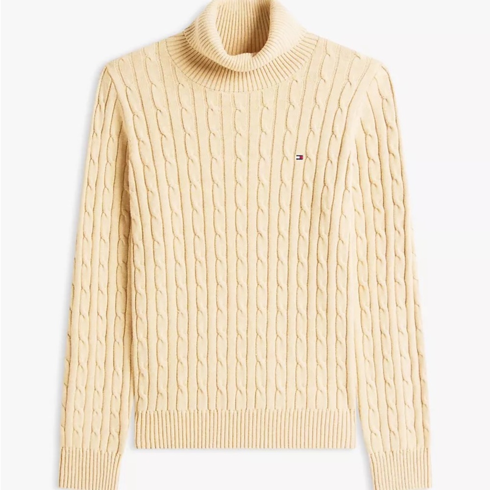 Tommy Hilfiger beige Cable Knit Sweater